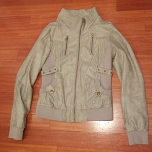BB Dakota gray moto jacket. Large.